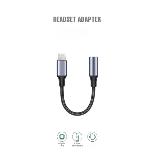 CARE CASE Ligtning to 3.5mm Audio Jack Adapter, Headphone Aux Connector Nylon Cable (Pack of 1) - Image 2