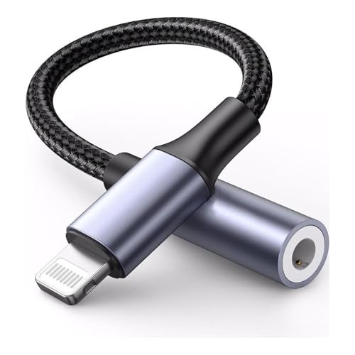 CARE CASE Ligtning to 3.5mm Audio Jack Adapter, Headphone Aux Connector Nylon Cable (Pack of 1) - Image 1