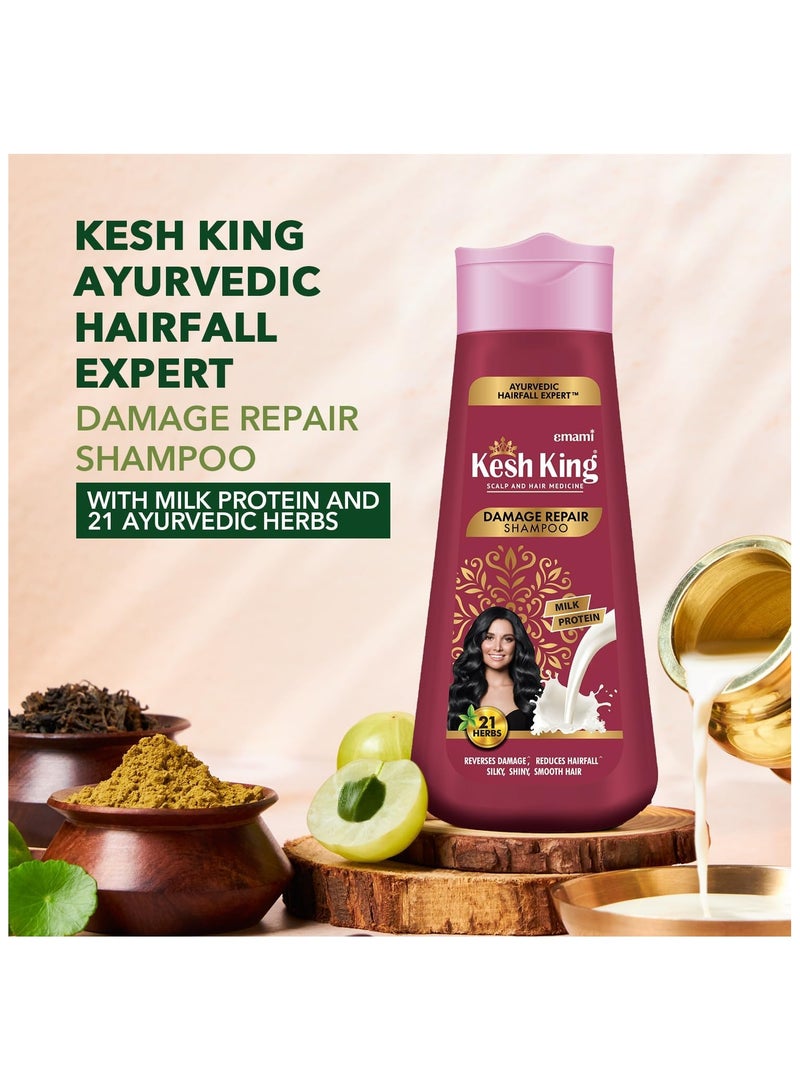 Kesh King Ayurvedic Hairfall Expert Damage Repair Shampoo with Milk Protein, 200 ml - Image 2