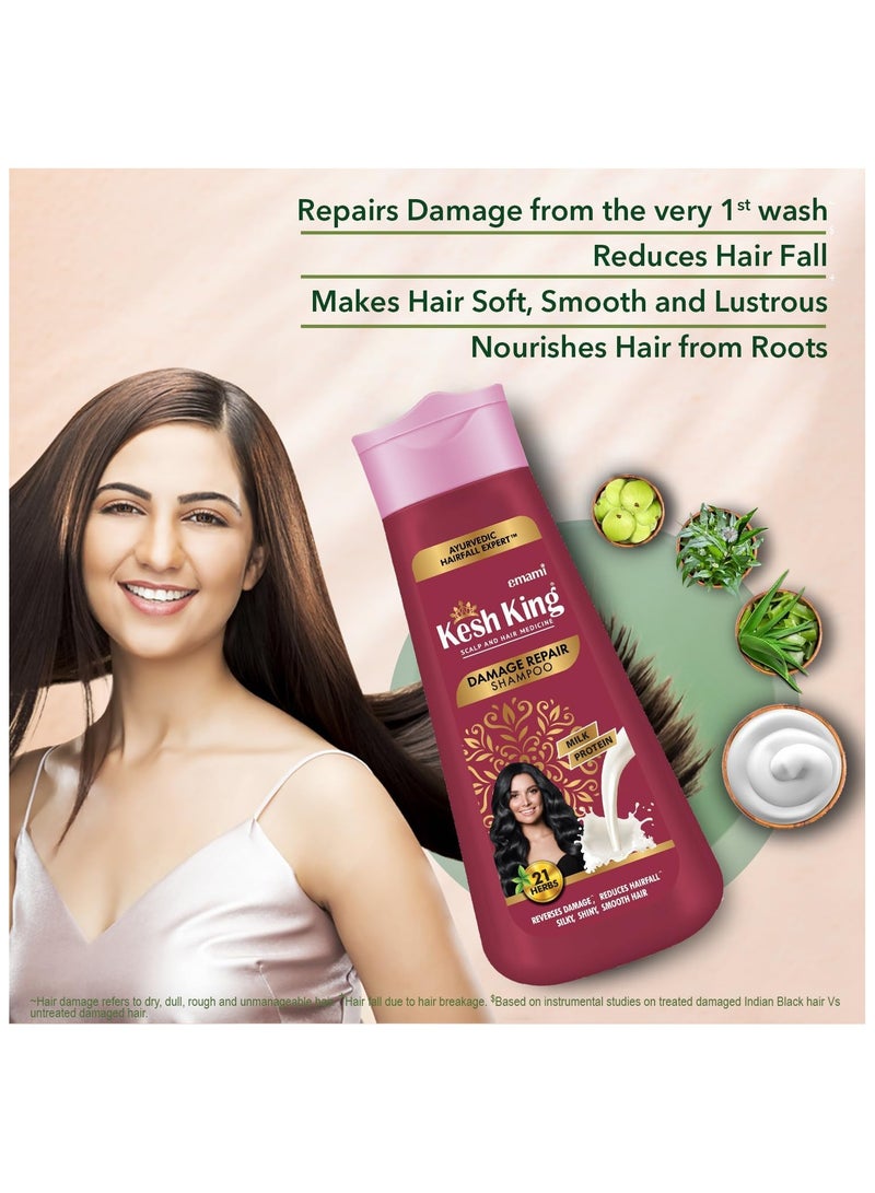 Kesh King Ayurvedic Hairfall Expert Damage Repair Shampoo with Milk Protein, 200 ml - Image 3