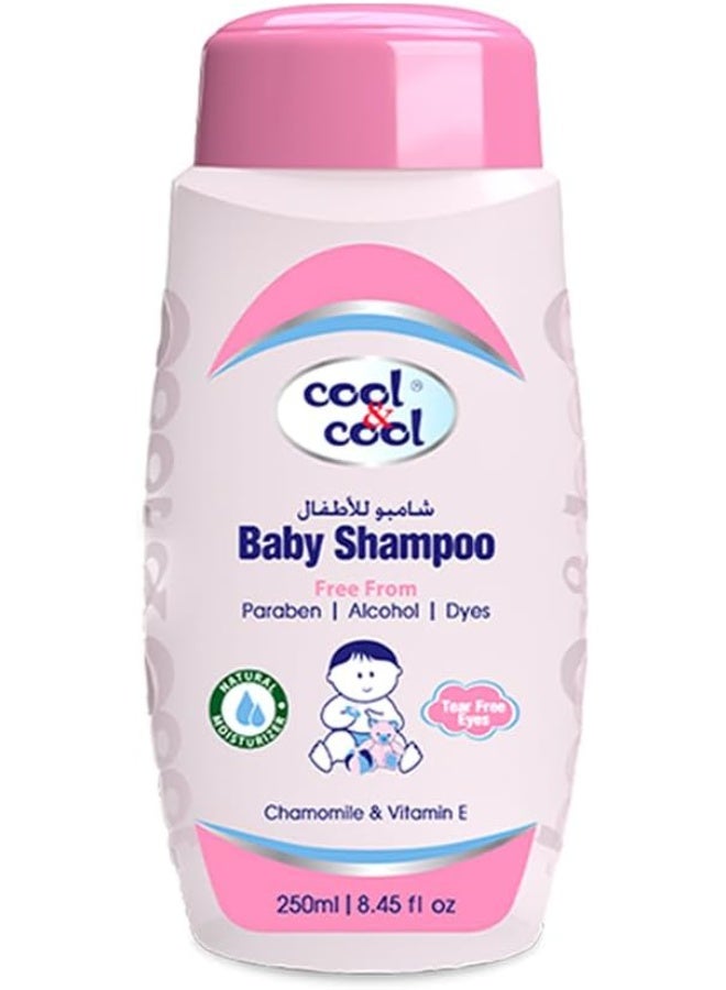 Cool & Cool شامبو الأطفال خالي من الدموع والكحول والبارابين والأصباغ مع البابونج وفيتامين E بتركيبة لطيفة إضافية - Image 1