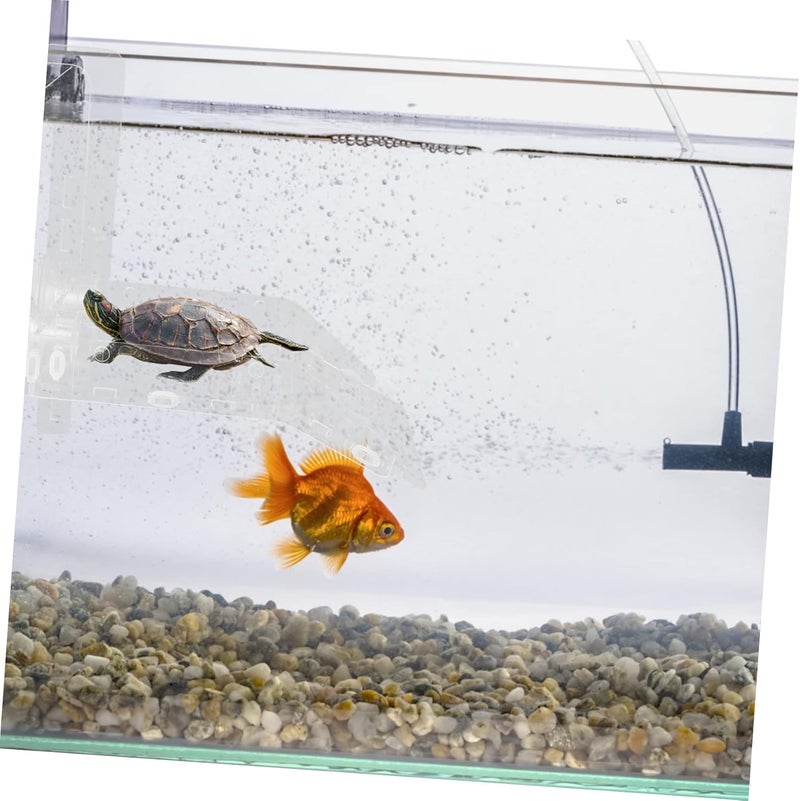 Hemobllo 1set Hanging Turtle Basking Platform Cup Acrylic Ramp for Tortoise Tank Accessories Safe Lightweight Floating Dock for Aquatic Habitats - Image 5