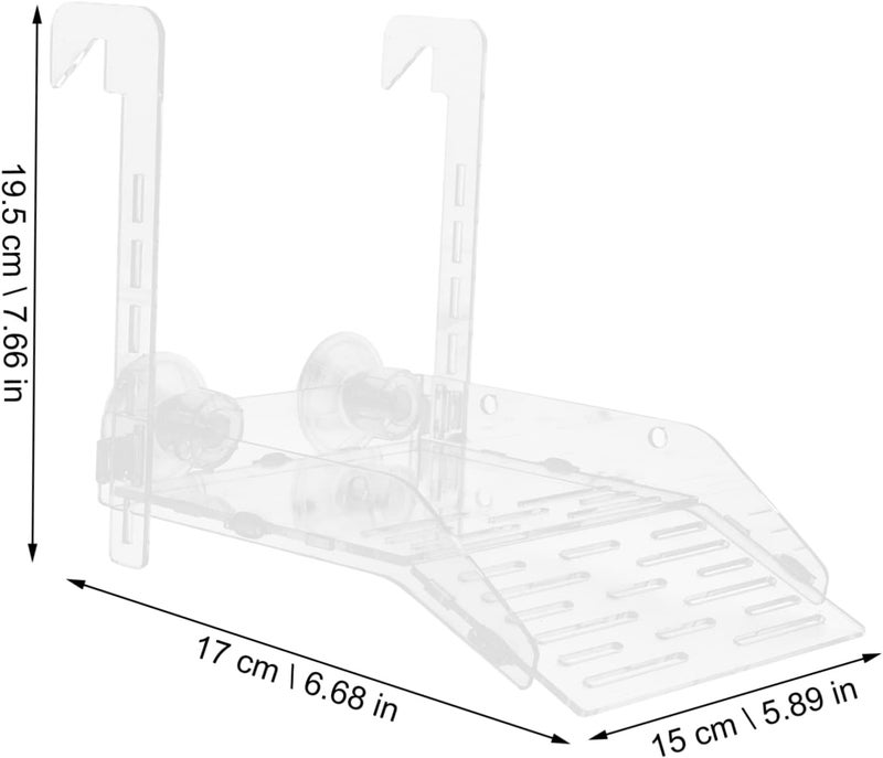 Hemobllo 1set Hanging Turtle Basking Platform Cup Acrylic Ramp for Tortoise Tank Accessories Safe Lightweight Floating Dock for Aquatic Habitats - Image 2
