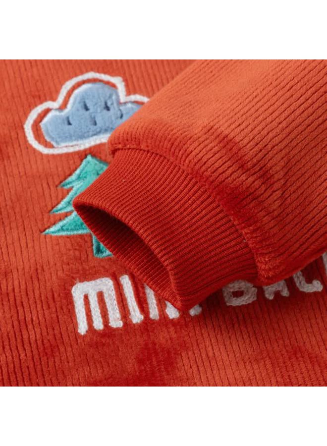 Minibala Fleece-lined Hoodie Kids Winter New Warm Fake Two-piece Cute Top - Image 4