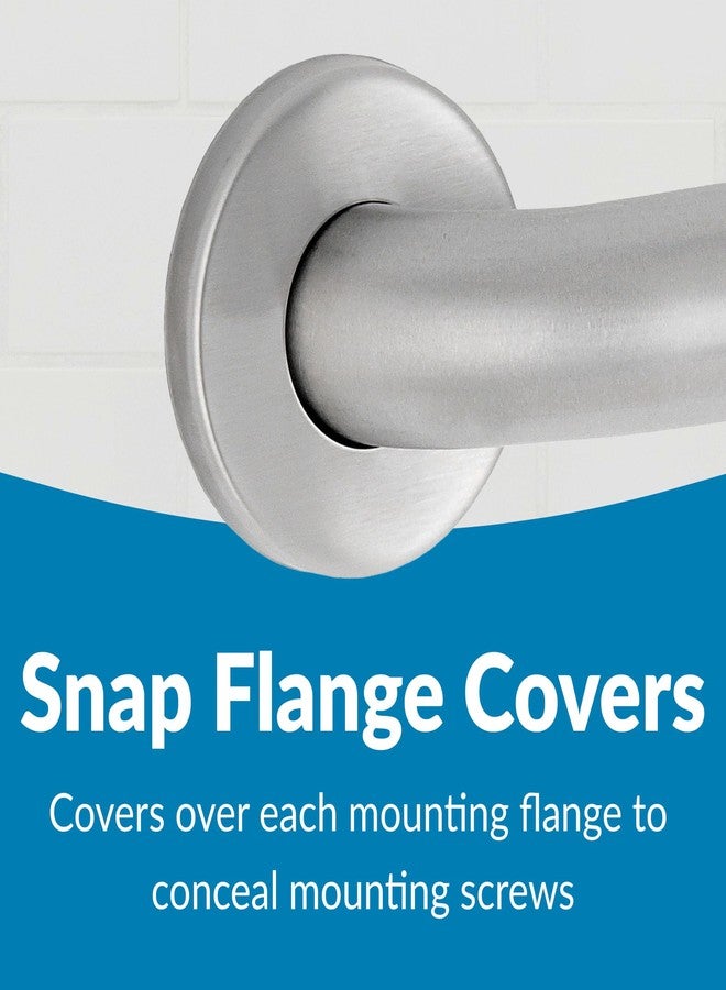 Bobrick Straight Grab Bar, 42 Inches, 1-1/2 Inch Diameter, ADA Compliant, Satin-Finish Stainless Steel, Slip-Resistant Surface for Bath, Shower, Toilet Safety, Concealed Mounting Flanges - Image 2