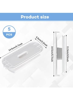 KASTWAVE Self Adhesive Power Strip Holder Power Socket Mounts with Wire Wrap Function, Plastic Power Bar Holder Power Strip Fixer for Router Computer Kitchen Home Office Cable Management 5 Pack  - Image 5
