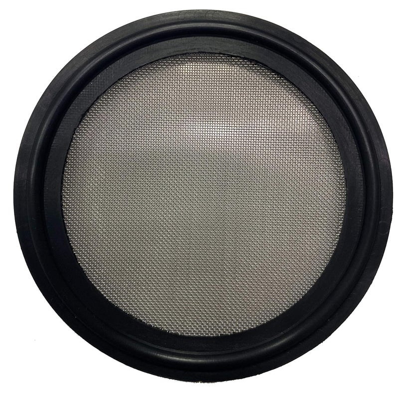 DR.COMPONENT 2" Sanitary Tri-Clamp Gaskets (Pack of 2), Bonded Type Screen (#40 Mesh/ 420 μm) Gaskets, Black Viton - Image 1
