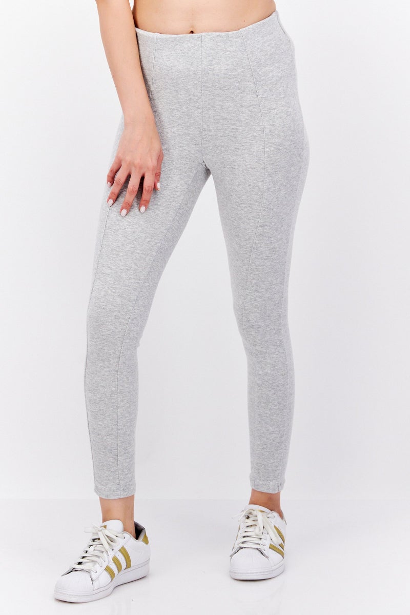 Etam Women Regular Fit Knitted Leggings, Grey - Image 1