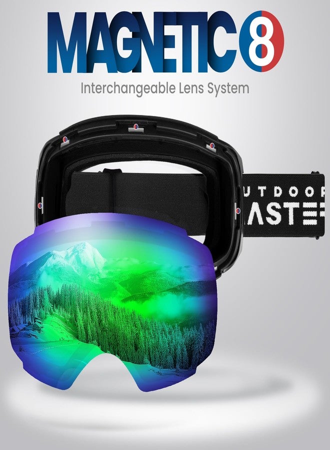 اوت دور ماستر عدسات بديلة لنظارات التزلج OutdoorMaster PRO - أكثر من 20 خيارًا (VLT 32% Revo Green) - Image 2