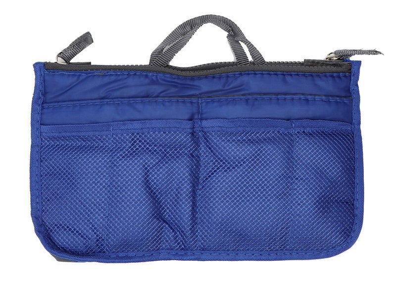 AREO Travel Cosmetic Pocket Women Ladies Multi-Function Makeup Pouch Zipper Wash Toiletries Storage Insert Organizer Purse (Blue) - Image 3
