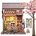 Cutefun Book Nook Kit DIY Miniature Dollhouse Kit for Adults Teens and Beginners Japanese Sakura Tiny House Bookshelf Decor 3D Wooden Puzzles Gifts for Friends Family Sakura Kimono Shop - Image 2