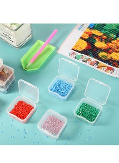 KASTWAVE Clear Storage Containers Box, 10 Pieces Mini Plastic Box for Collecting Small Items with Lid, Beads, Jewelry, Business Cards, Game Pieces, Crafts (1.77 x 1.77 x 0.79 inch)  - Image 2