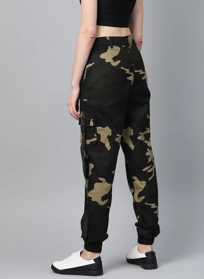 STREET 9 STREET 9 Camouflage Print Regular Fit Cargo Pants