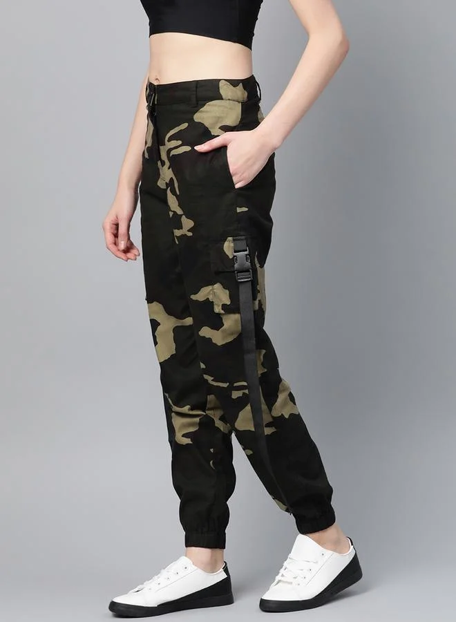 STREET 9 STREET 9 Camouflage Print Regular Fit Cargo Pants