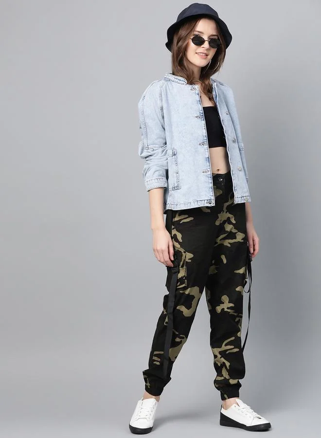 STREET 9 STREET 9 Camouflage Print Regular Fit Cargo Pants