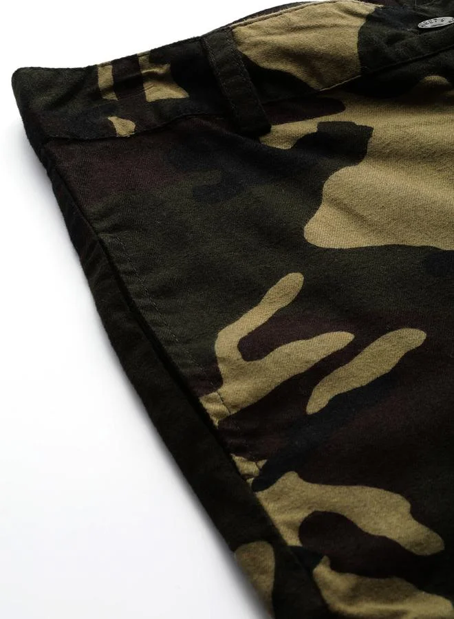 STREET 9 STREET 9 Camouflage Print Regular Fit Cargo Pants