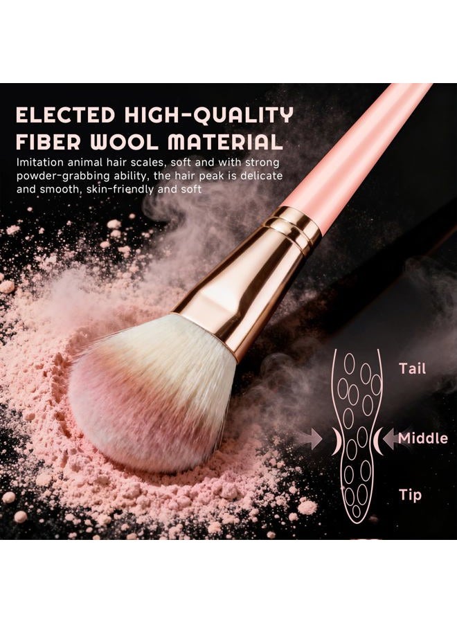 CLRDZN 70Pcs Makeup Brushes Set, Pink Professional Makeup Brush Set Multi-functional Makeup Brush Kit, Eye and Face Makeup Brushes & Tools, Premium Synthetic Facial Makeup Accessories - Image 3