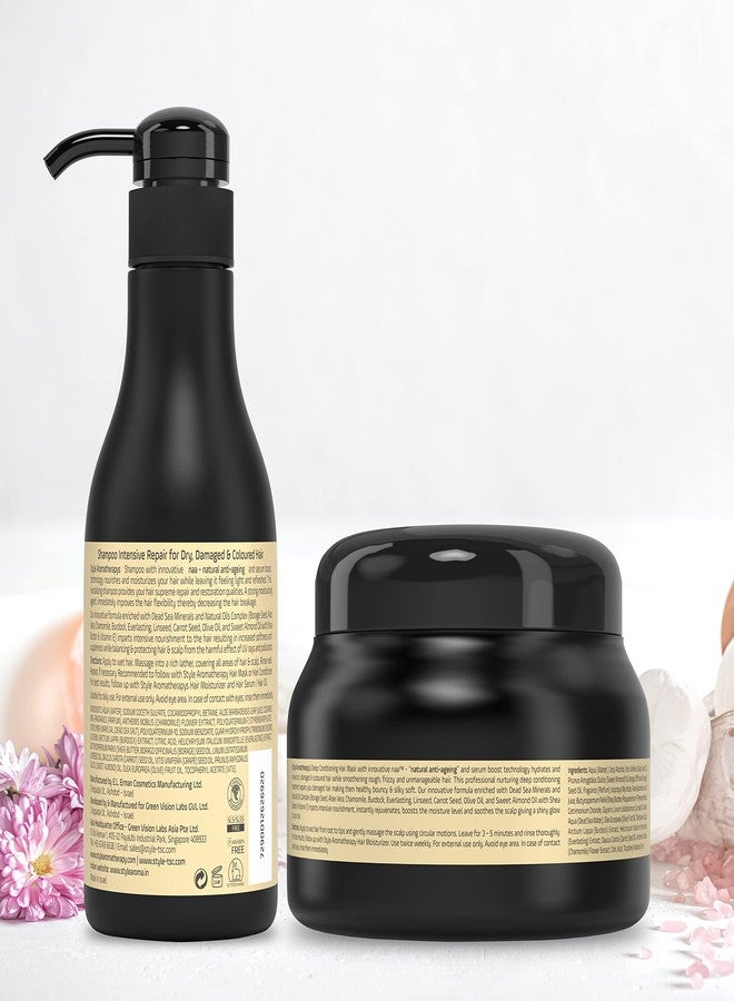 Style Aromatherapy Professional Intensive Repair Shampoo + Hair Mask Combo with Ceramides | for Extremely Damaged & Chemically Treated Hair | Color Protection | SLS & Paraben Free | for All Hair Types | 400ML + 200ML - Image 5