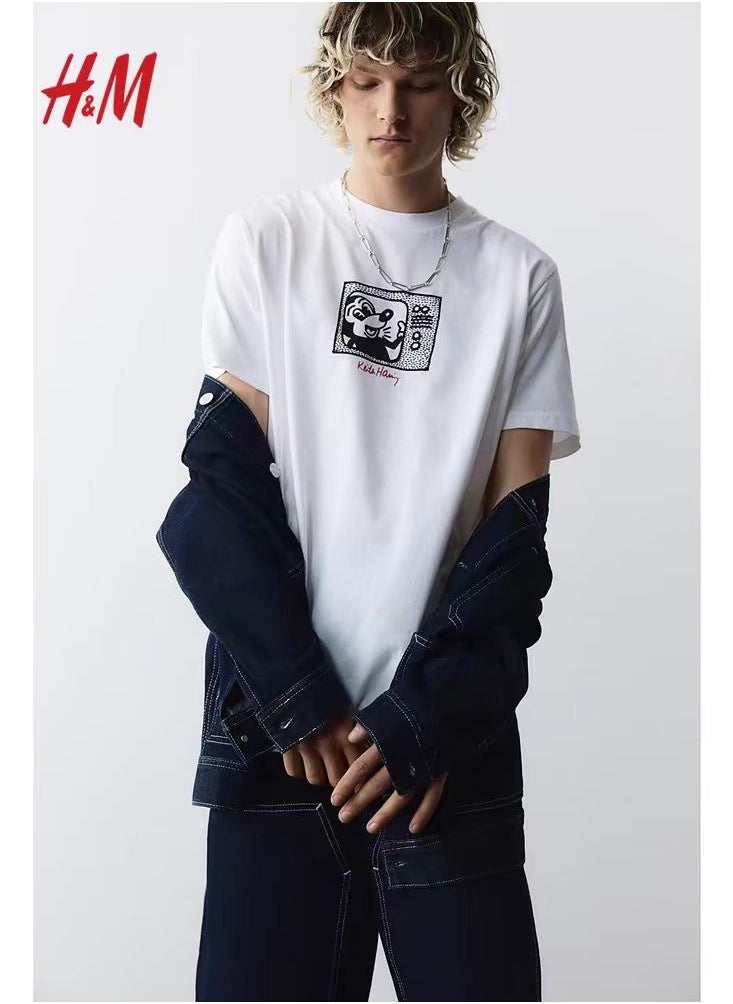 H and M - New HM Casual Loose Cotton Short Sleeved Shirt - Image 1