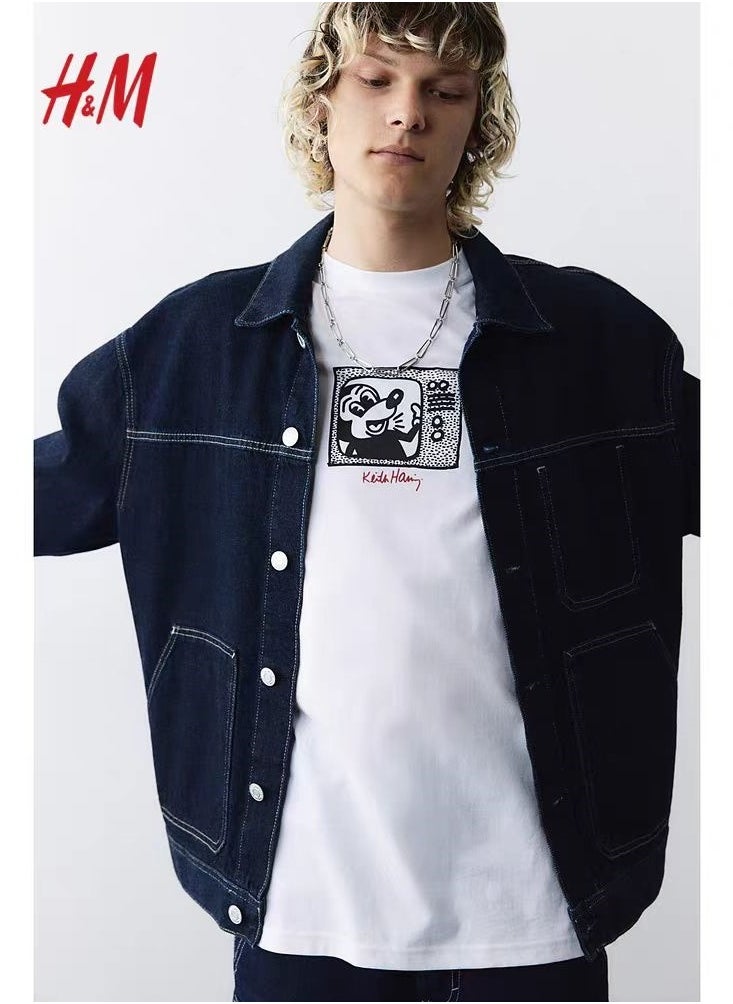 H and M - New HM Casual Loose Cotton Short Sleeved Shirt - Image 1