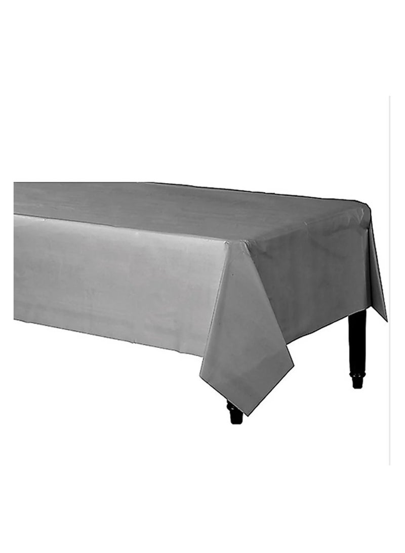 Plastic Table Cover 137cmX183cm Gray 