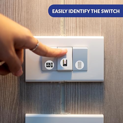 True Flair Trueflair Stickers for Switch Board for Home Wall Switches, Contain All Common Switch Stickers (Colorful) - Image 3
