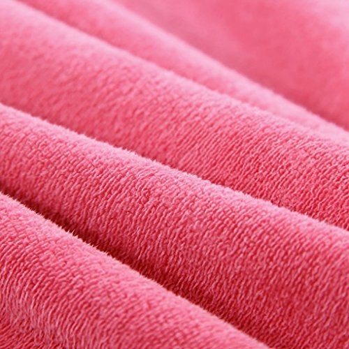 Fakeface Ladies Absorbent Microfiber Spa Bath Towels Body Wrap Cover Up Set Cozy Fleece Bathrobe Bath Towel Tube Dress Nightgown Sleepwear Shower Hair Drying Turban Cap Hat Bathroom Accessories for Women Girls - Image 4