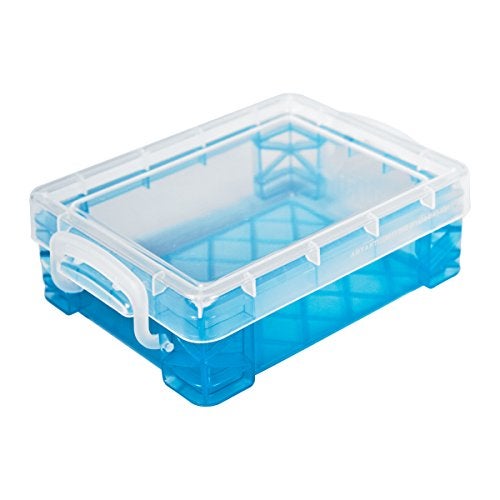 Super Stacker Plastic Crayon Box, Stackable Crayon Organizer, Crayon Holder Case for School, Craft Storage Organizer, Small Storage Containers with Lids, Color May Vary, 3.5 x 4.75 x 1.5 Inches - Image 1