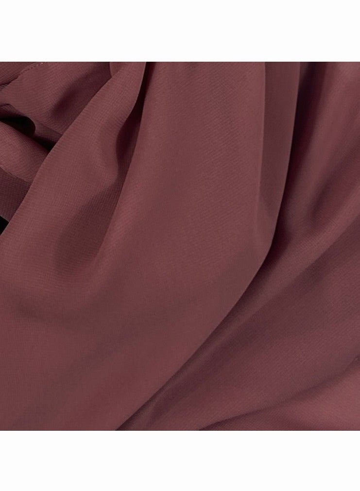 PERFECTORY Women Lightweight Solid Chiffon Hijab Shawl Soft Premium Abaya Shawl Wrap Scarves, Long Bridal Hijab Scarf- Vin Rouge - Image 2