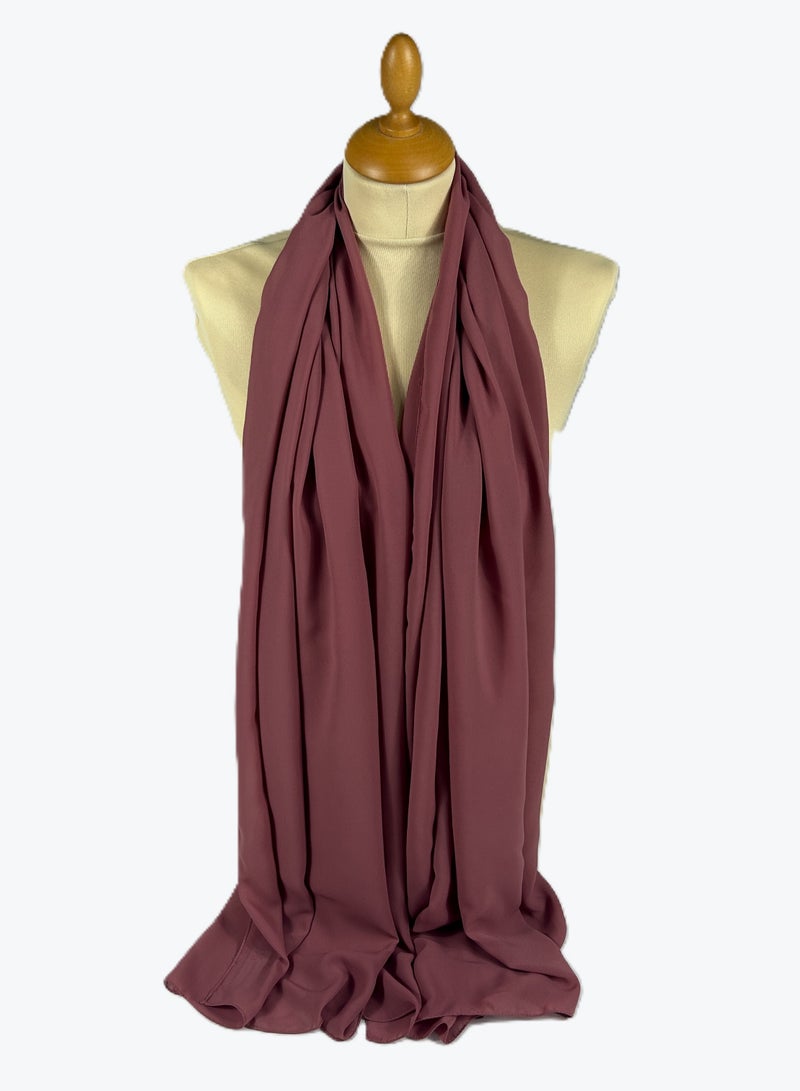 PERFECTORY Women Lightweight Solid Chiffon Hijab Shawl Soft Premium Abaya Shawl Wrap Scarves, Long Bridal Hijab Scarf- Vin Rouge - Image 1