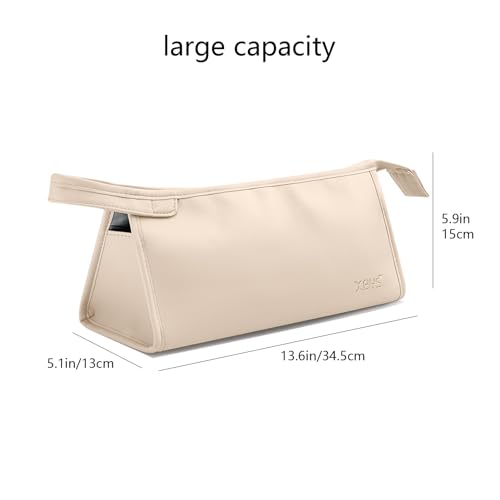 Veki PU Leather Travel Case for Dyson Airwrap Styler, Portable Travel Storage Bag for Shark Flexstyle Air Styling & Drying System, Waterproof Carrying Case Organizer Airwrap Styler (Triangles, Beige) - Image 5