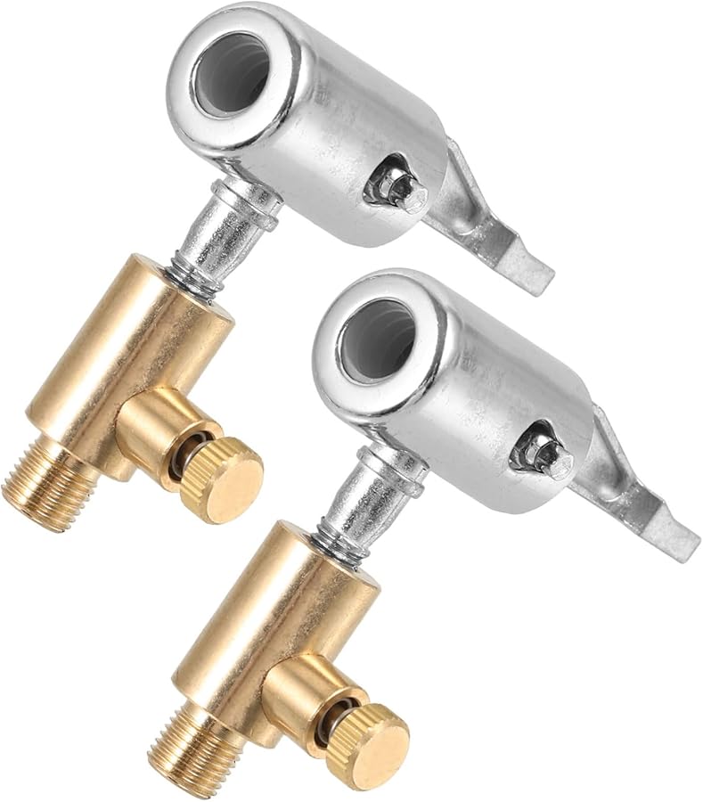 2 قطعة من مشبك هواء الإطار القفل للتضخيم والتفريغ الفعال للسيارات والشاحنات والدراجات النارية - Image 1