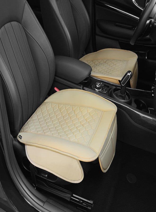 Elantrip 2PCs Front Car Seat Covers Cushion Beige - Image 1