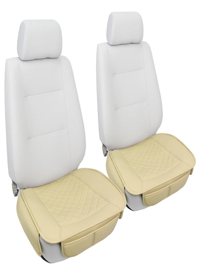 Elantrip 2PCs Front Car Seat Covers Cushion Beige - Image 2
