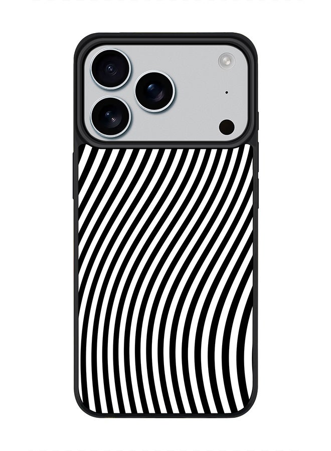 Stylizedd iPhone 17 Pro Case, [Compatible with MagSafe] Slim Magnetic cover Phone Case iPhone 17 Pro -Zebra Lines - Image 1