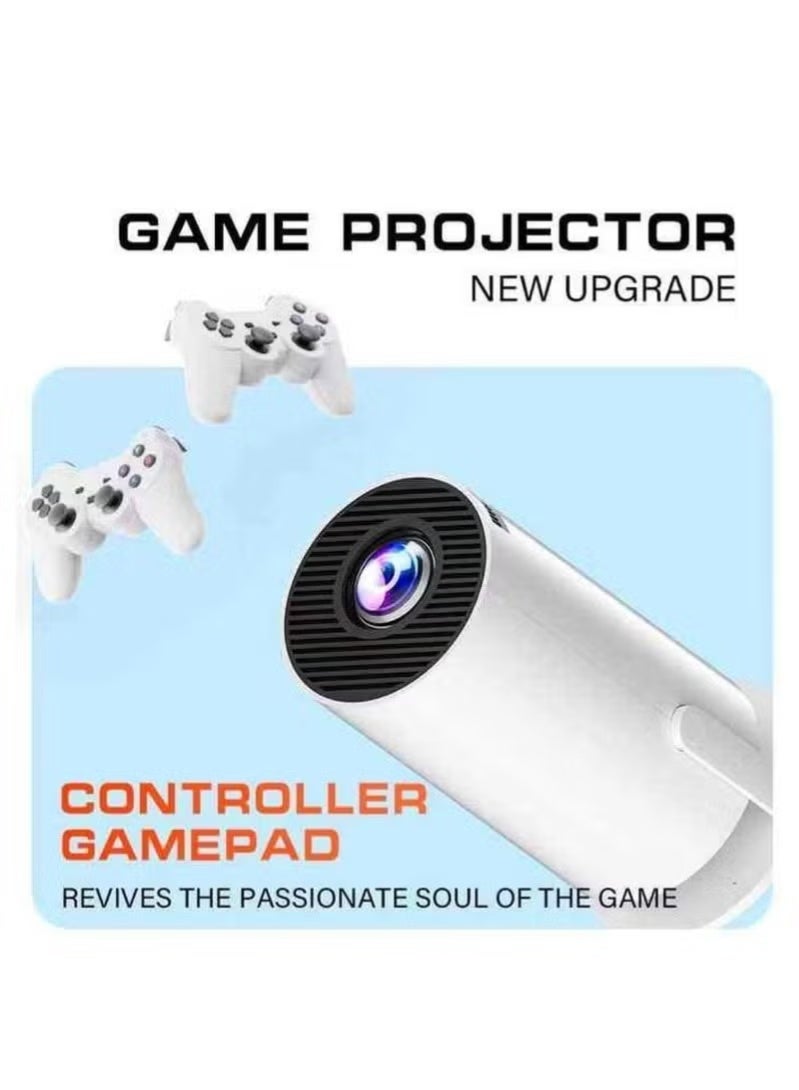 Game Projector With 20,000+ Retro Games Built-In – Mini Smart Projector With Android 11.0, 2 Wireless Controllers, Full Hd, Auto Keystone, 130" Display, 2.4G/5G Wifi, Bluetooth 5.0, 180° Flip – Portable Home & Outdoor Gaming Projector - Image 3