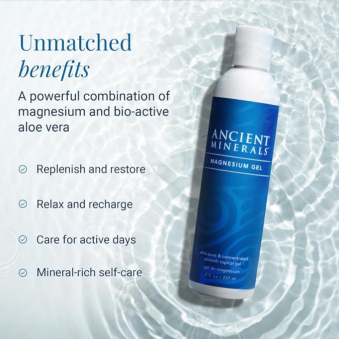 Ancient Minerals Magnesium Gel with Aloe Vera - Topical Magnesium Gel Tube of Pure Organic Magnesium Chloride Best for Sports Recovery and Massage Therapy (8oz) - Image 3