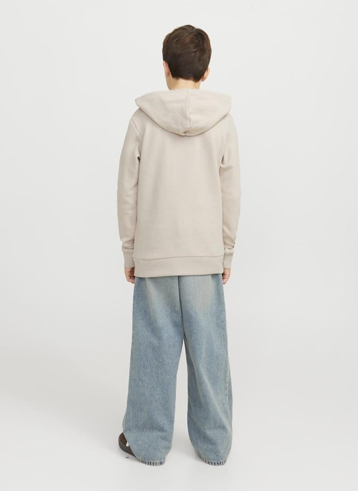 Jack & Jones Junior - Kids Logo Print Pull Over Hoodies - Image 1