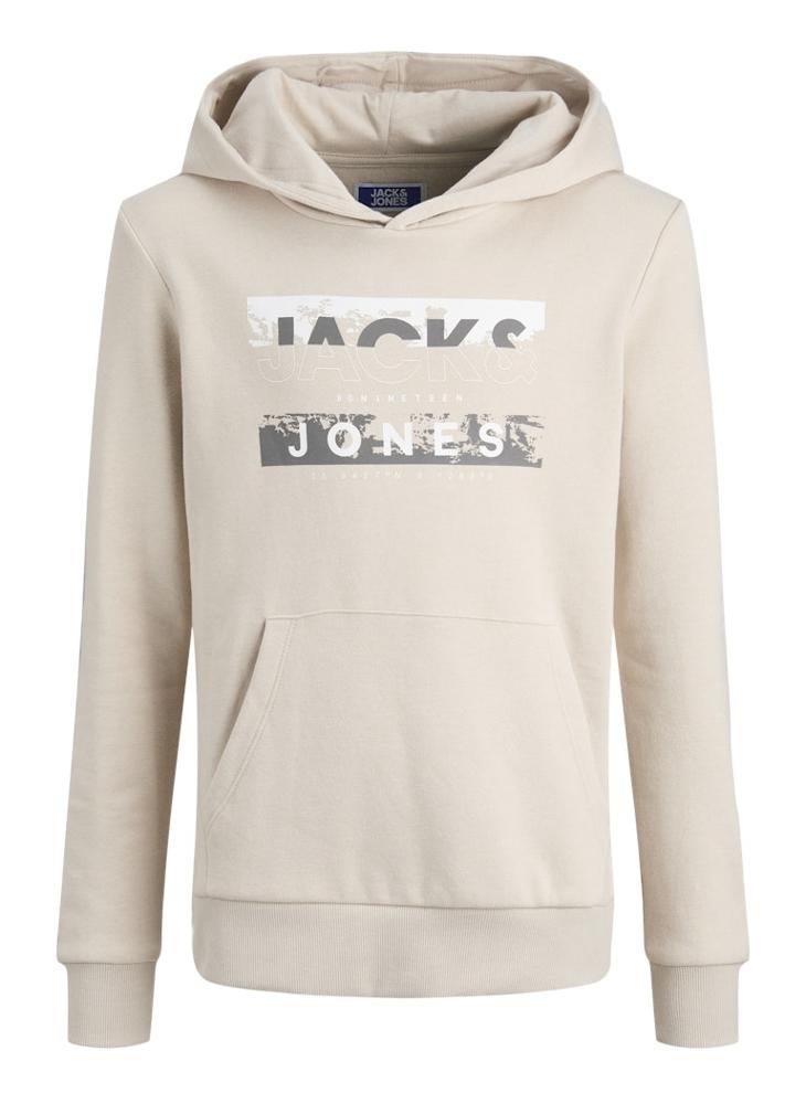 Jack & Jones Junior - Kids Logo Print Pull Over Hoodies - Image 1
