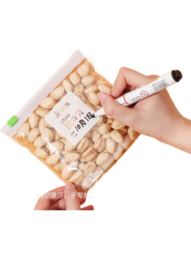 Maryya Meiliya Small Sealed Bags, 30 Pieces, Food Zipper Bags, Disposable Refrigerator Storage Bags, Transparent Snack Self-Sealing Bags - Image 2