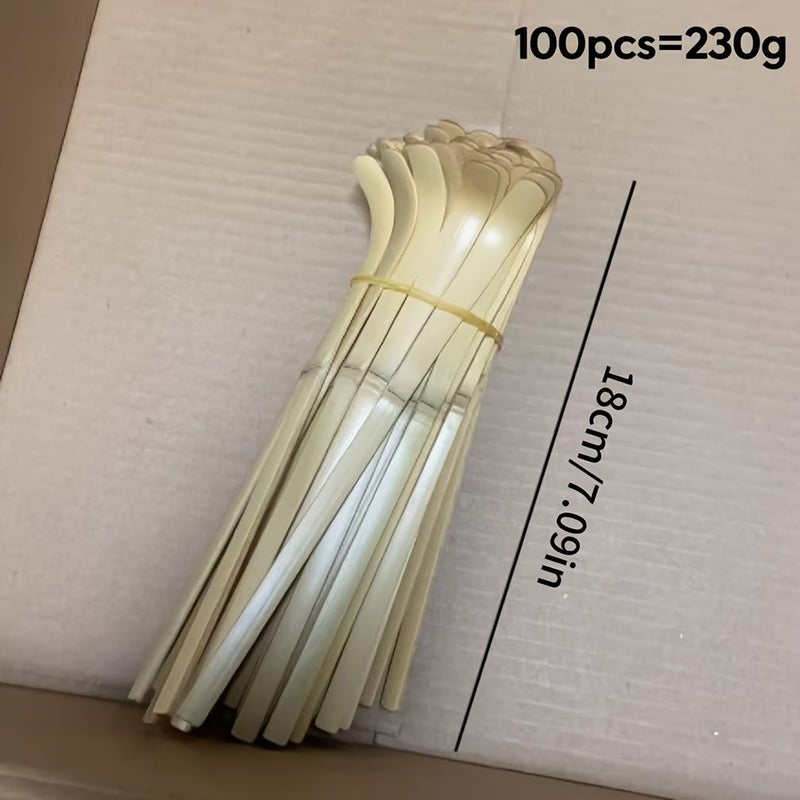 Natural Bamboo Matcha Spoons 100 Tea Spoons Tea Ceremony Scoops Accessories Back To School Season - Image 4