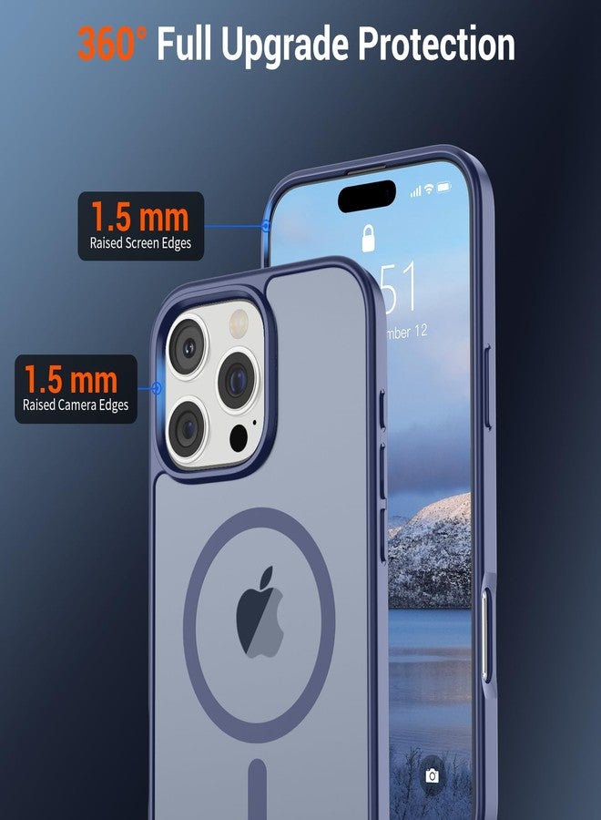 استلق جراب SUPFINE المغناطيسي لهاتف iPhone 16 Pro (متوافق مع MagSafe) (حماية فائقة ضد السقوط بمعايير عسكرية) جراب رفيع وشفاف غير لامع مقاوم للصدمات ومضاد لبصمات الأصابع، لون رمادي لافندر - Image 4