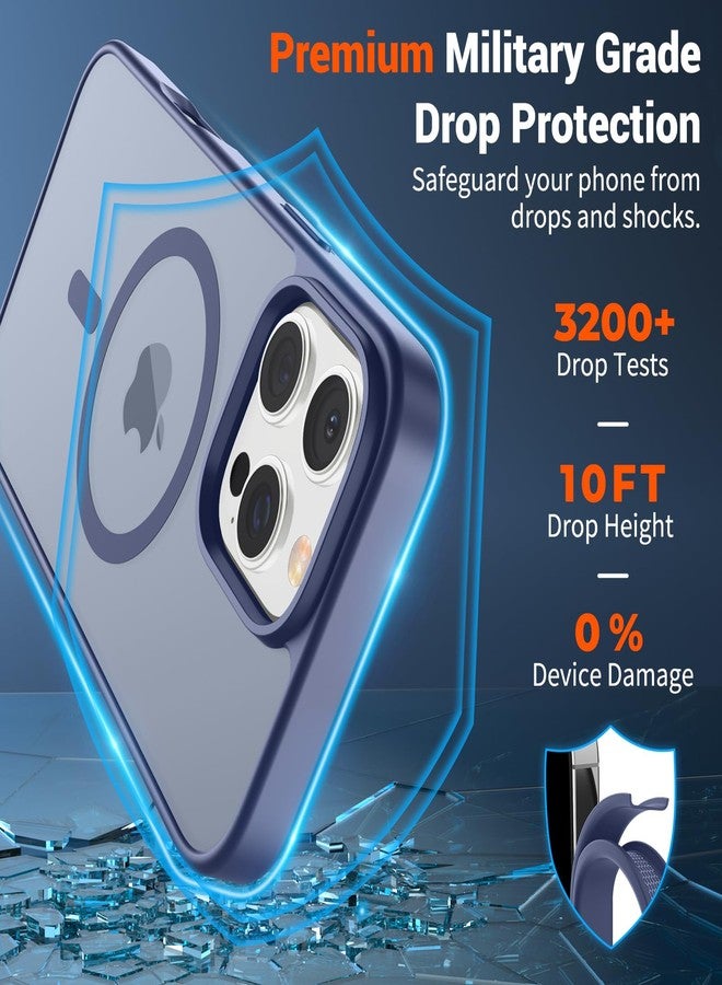 استلق جراب SUPFINE المغناطيسي لهاتف iPhone 16 Pro (متوافق مع MagSafe) (حماية فائقة ضد السقوط بمعايير عسكرية) جراب رفيع وشفاف غير لامع مقاوم للصدمات ومضاد لبصمات الأصابع، لون رمادي لافندر - Image 3