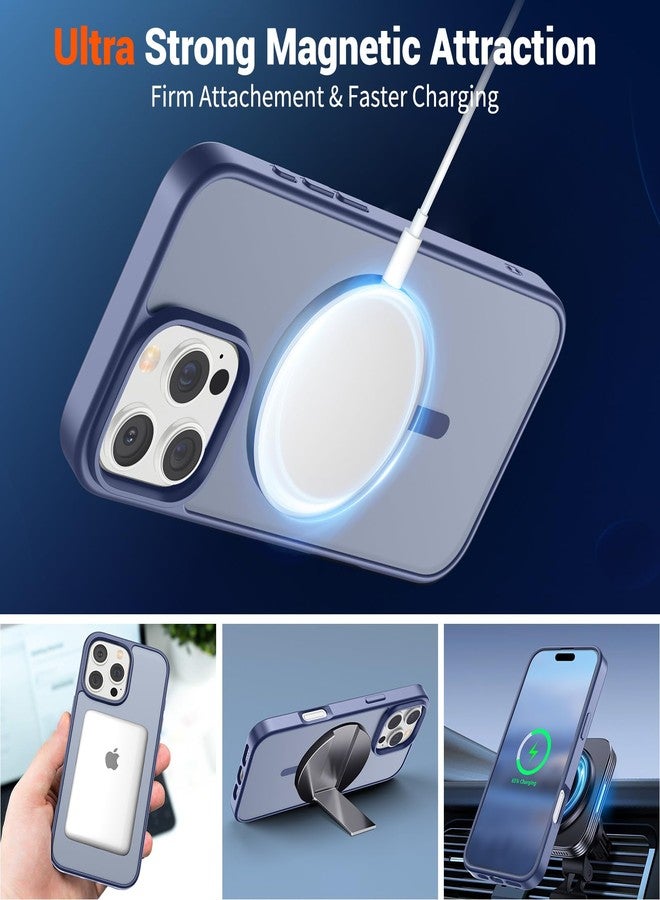 استلق جراب SUPFINE المغناطيسي لهاتف iPhone 16 Pro (متوافق مع MagSafe) (حماية فائقة ضد السقوط بمعايير عسكرية) جراب رفيع وشفاف غير لامع مقاوم للصدمات ومضاد لبصمات الأصابع، لون رمادي لافندر - Image 5