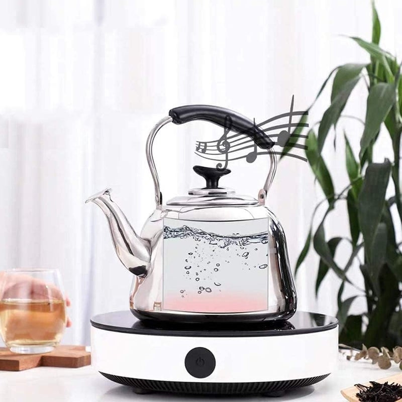 Silver Stainless Steel Teapot (2L) - Image 2