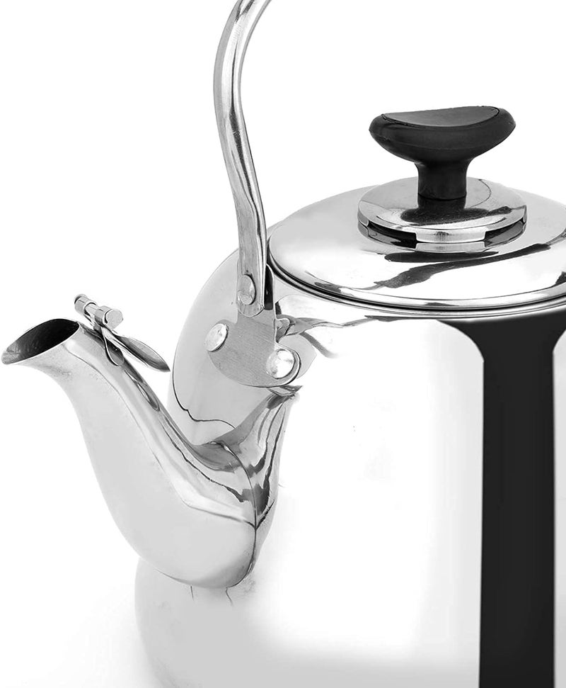 Silver Stainless Steel Teapot (2L) - Image 3