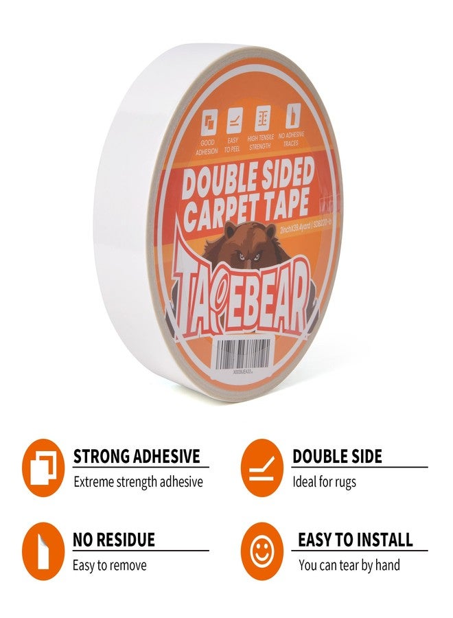TAPEBEAR Heavy-Duty Double Side Carpet Tape 2inch X 40yard, Carpet Tape for Rug, Wood, Floor, Residue-Free Rug Tape, Multipurpose Gripper Non Slip Tape, White - Image 4