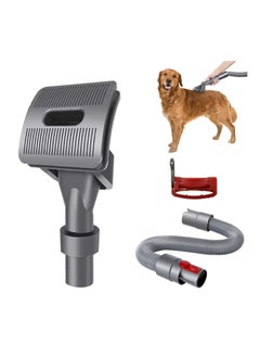 SYOSI Dog Pet Attachment Brush Compatible with Dyson V7 V8 V10 V11 V12 V15 Vacuum Cleaner with Trigger Lock (Brush+Extention Hose+Trigger Lock)