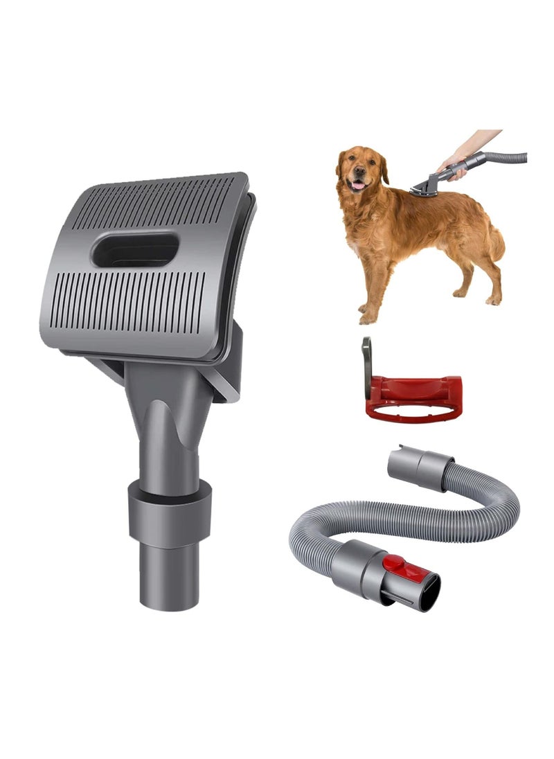 SYOSI - SYOSI Dog Pet Attachment Brush Compatible with Dyson V7 V8 V10 V11 V12 V15 Vacuum Cleaner with Trigger Lock (Brush+Extention Hose+Trigger Lock) - Image 1