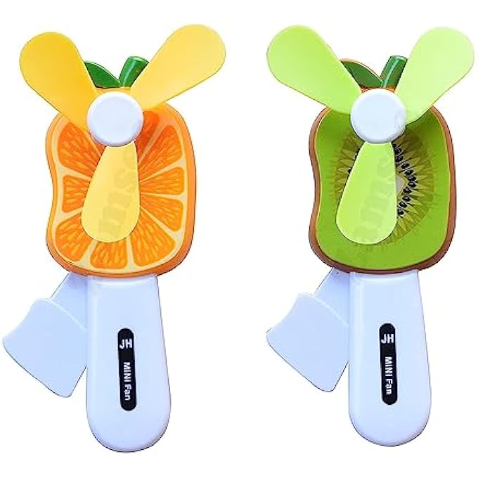 Prancing Unicorn Hand Pressure Mini Fan Fruit Shape Cute Squeeze Toy Cool Summer Fan Without Battery Kids Fan Toys (Multi Color) (Pack of 4) - Image 5